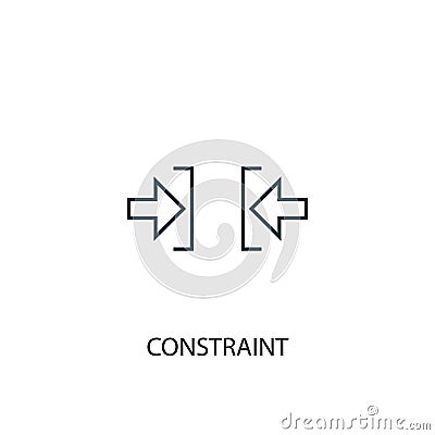 Constraint concept line icon. Simple Vector Illustration
