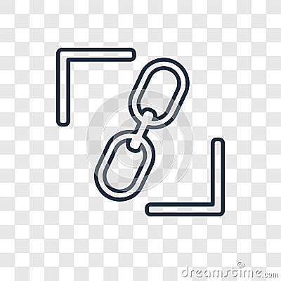 Constraint concept vector linear icon isolated on transparent ba Vector Illustration