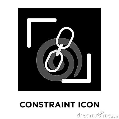 Constraint icon vector isolated on white background, logo concept of Constraint sign on transparent background, black filled Vector Illustration