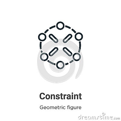 Constraint outline vector icon. Thin line black constraint icon, flat vector simple element illustration from editable geometric Vector Illustration