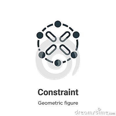 Constraint vector icon on white background. Flat vector constraint icon symbol sign from modern geometric figure collection for Vector Illustration