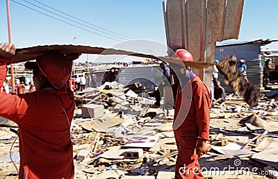 Construciton workers, South Africa Editorial Stock Photo