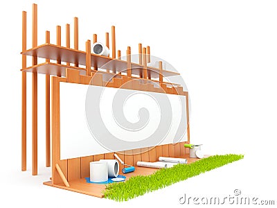 Construct of the house Stock Photo