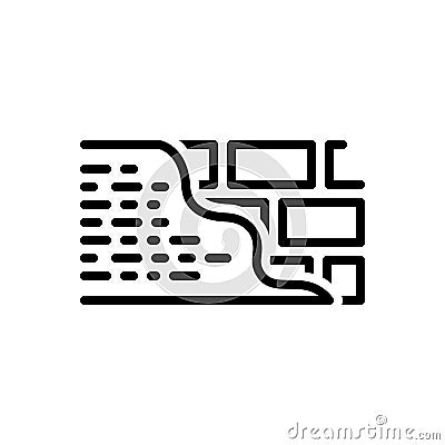 Black line icon for Construct, build up and create Vector Illustration