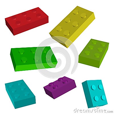 Construct toys Vector Illustration