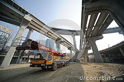 Construct viaduct Editorial Stock Photo