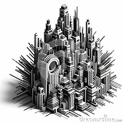 Constructed abstraction A method of creating abstract art tha Stock Photo