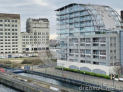 Eastern Quay Apartments is in Royal Victoria Dock, East London Editorial Stock Photo