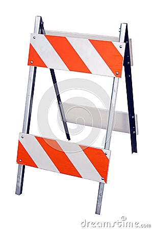 Construction Barricade Stock Photo