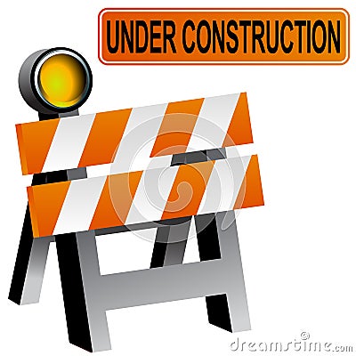 Construction Barricade Vector Illustration