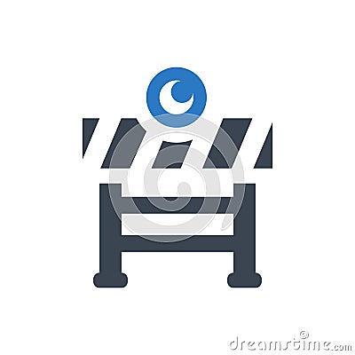 Construction barricade icon Vector Illustration