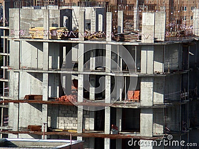 Construction of the building Stock Photo