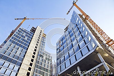 Construction of buildings Stock Photo