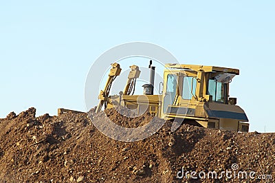 Construction bulldozer Stock Photo