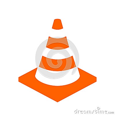 Construction cone vector icon Vector Illustration