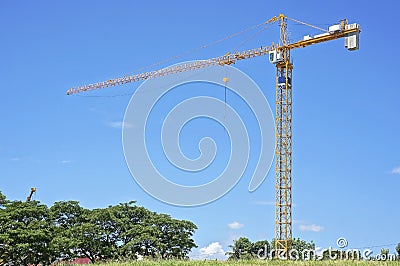 Construction crane Stock Photo