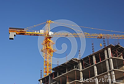 Construction crane Stock Photo