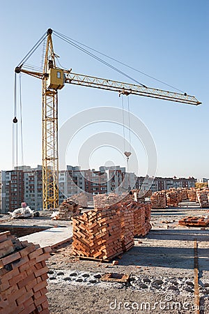 Construction crane Stock Photo