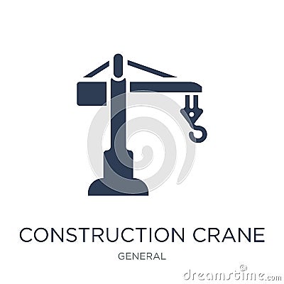 construction crane icon. Trendy flat vector construction crane i Vector Illustration