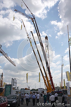 Construction cranes Editorial Stock Photo