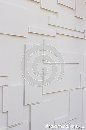 Construction details : Multi-levels wall for external decoration Stock Photo