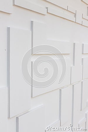 Construction details : Multi-levels wall for external decoration Stock Photo