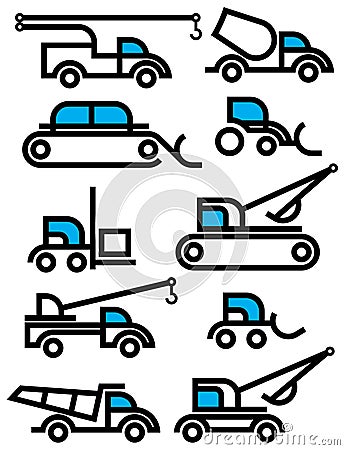 Construction equipment Vector Illustration