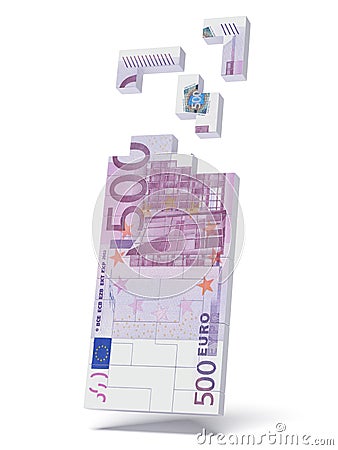 Construction of the 500 euro bill Stock Photo