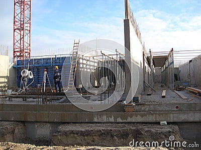 Construction of a flat Stock Photo