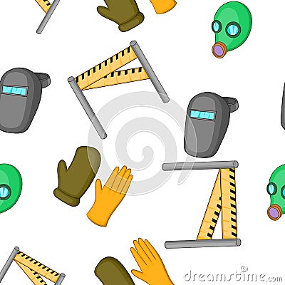 Construction ground pattern, cartoon style Vector Illustration