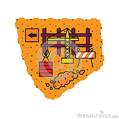 Construction ground vector illustration. Vector Illustration