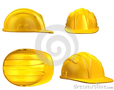Construction helmet 3d illustration Stock Photo