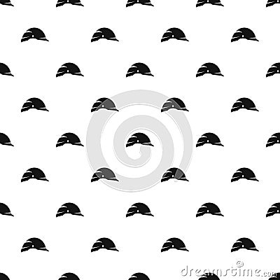 Construction helmet pattern, simple style Vector Illustration