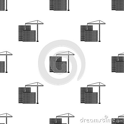 Construction of houses, real estate.Realtor single icon in black style vector symbol stock illustration web. Vector Illustration