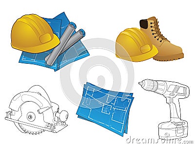 Construction Icon Collection Vector Illustration