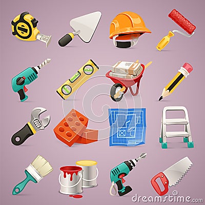 Construction Icons Set1.1 Vector Illustration