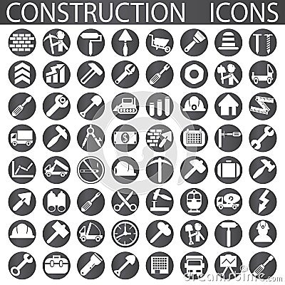 Construction icons Vector Illustration