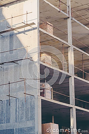 Construction industry site abstract geometric background Stock Photo