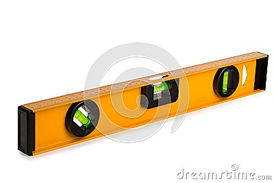 Construction level with a ruler Stock Photo