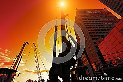 Construction of the luxury condominium in the heart of Ð° city downtown at a premium location Stock Photo