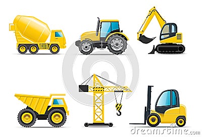 Construction machines Vector Illustration