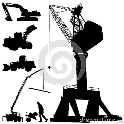 Construction machines Vector Illustration