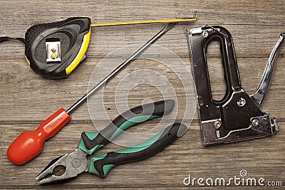 Construction manual tool for work in production Stock Photo