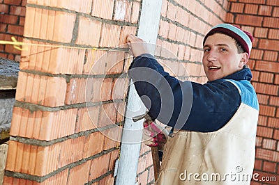 Construction mason worker Stock Photo