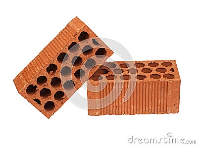 Construction Material two bricks Stock Photo