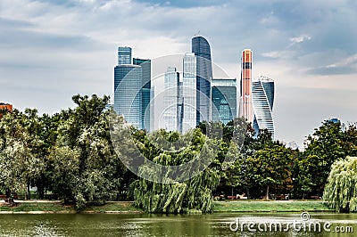 Modern skyscrapers business centre in Moscow, Russia. Stock Photo
