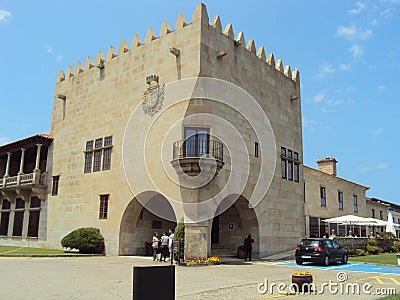 Monterreal Castle is a castle in Ria de Vigo and the valley of Minor, Galicia, Spain. Editorial Stock Photo