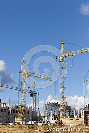construction of a new building Stock Photo
