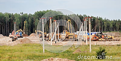 Construction of the Nord stream 2 Editorial Stock Photo