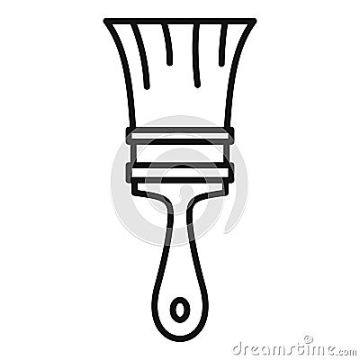 Construction paint brush icon, outline style Vector Illustration
